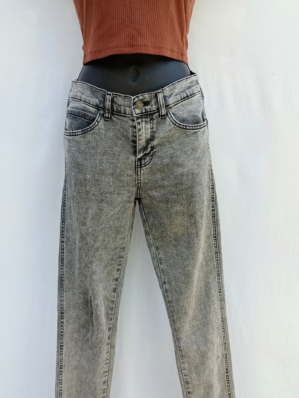 Dr. Denim Women's Grey Washed Ankle Jeans